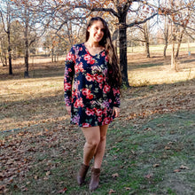 Load image into Gallery viewer, Navy Floral Lounge Dress