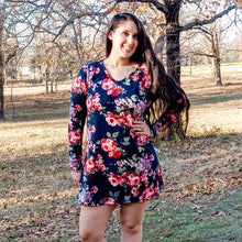 Load image into Gallery viewer, Navy Floral Lounge Dress