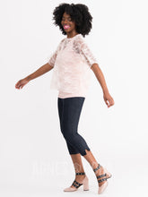 Load image into Gallery viewer, Agnes &amp; Dora™ SMALL Mesh Tee Rosy Light Lace