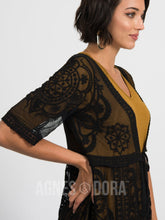 Load image into Gallery viewer, Agnes &amp; Dora™ XS Vintage Lace Duster Black