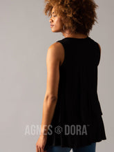Load image into Gallery viewer, Agnes &amp; Dora™ XS Black Tiered Tunic