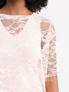 Agnes & Dora™ SMALL Mesh Tee Rosy Light Lace