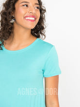 Load image into Gallery viewer, Agnes &amp; Dora™ XL Relaxed Ruffle Tee in Seafoam