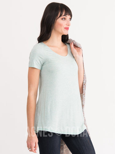 Agnes & Dora™ XS|S|M| Everyday Tee Mint Melange
