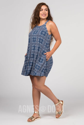 Agnes & Dora™ SMALL Keyhole Tunic Indigo Scarf