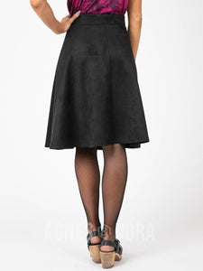 Agnes & Dora™ |L|XL| Faux Suede Skirt Black