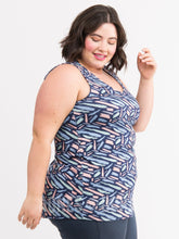 Load image into Gallery viewer, Agnes &amp; Dora™ XS Essential Tank V-Neck Art Night