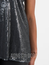 Load image into Gallery viewer, Agnes &amp; Dora Small Essential Tank Sequin Black