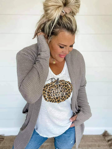 Lola Waffle Cardigan Taupe