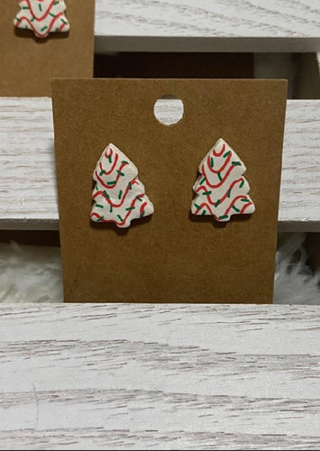 Christmas Tree Cake Earrings