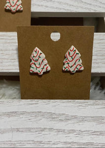 Christmas Tree Cake Earrings