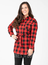 Load image into Gallery viewer, Agnes &amp; Dora™ S| Flannel Tunic Buffalo Check - Red/Black