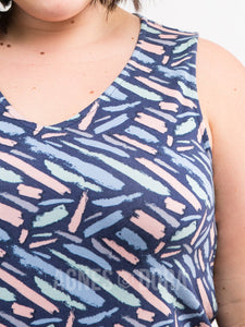 Agnes & Dora™ XS Essential Tank V-Neck Art Night