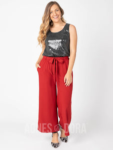 Agnes & Dora Small Essential Tank Sequin Black