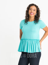 Load image into Gallery viewer, Agnes &amp; Dora™ XL Relaxed Ruffle Tee in Seafoam
