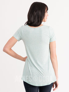 Agnes & Dora™ XS|S|M| Everyday Tee Mint Melange