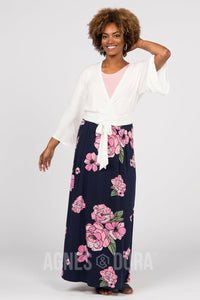 Agnes & Dora™ S|M Essential Maxi Skirt Graphic Peony Print