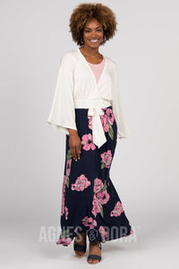 Agnes & Dora™ S|M Essential Maxi Skirt Graphic Peony Print