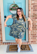 Load image into Gallery viewer, Cassie Camo Pocket Dress