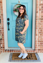 Load image into Gallery viewer, Cassie Camo Pocket Dress