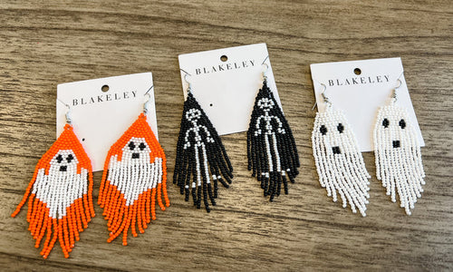 Halloween Beaded Earrings