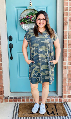 Cassie Camo Pocket Dress