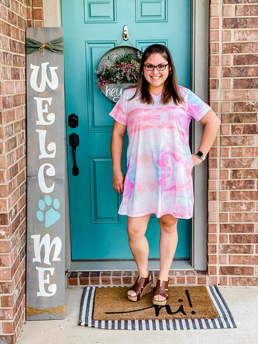Watercolor Tie Dye Dress
