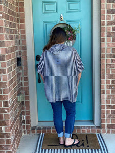 Navy Striped Cover-up