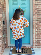Load image into Gallery viewer, Orange Floral Kimono